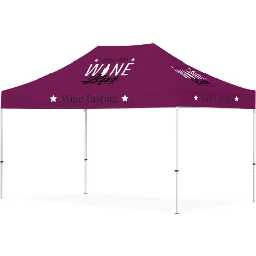 2x2m Branded Aluminium Gazebo – UV Printed Pop-Up Event Tent