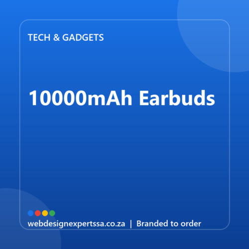 Branded 10000mAh Earbuds — custom branded tech gift with your logo | Web Design Experts SA Branded 10000mAh Earbuds — custom branded tech gift with your logo | Web Design Experts SA
