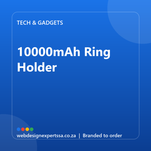 Branded 10000mAh Ring Holder — custom branded tech gift with your logo | Web Design Experts SA Branded 10000mAh Ring Holder — custom branded tech gift with your logo | Web Design Experts SA