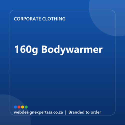 Branded 160g Bodywarmer — custom corporate clothing with your logo | Web Design Experts SA Branded 160g Bodywarmer — custom corporate clothing with your logo | Web Design Experts SA