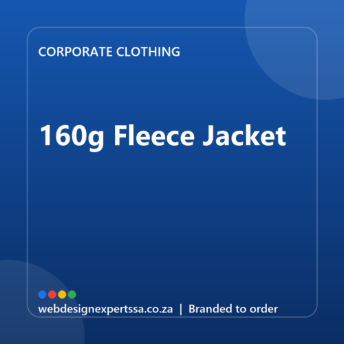 Branded 160g Fleece Jacket — custom corporate clothing with your logo | Web Design Experts SA Branded 160g Fleece Jacket — custom corporate clothing with your logo | Web Design Experts SA