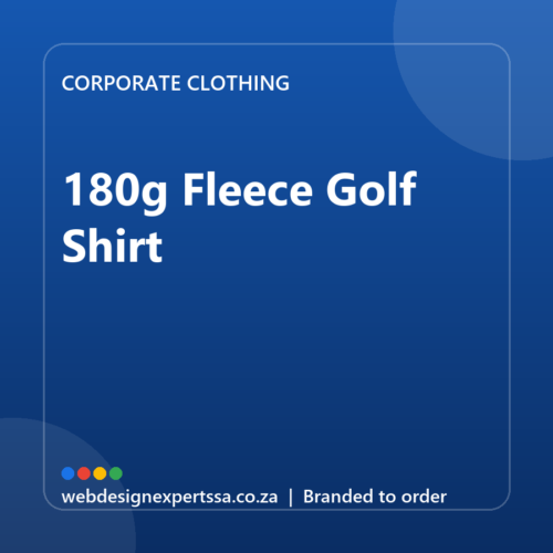 Branded 180g Fleece Golf Shirt — custom corporate clothing with your logo | Web Design Experts SA Branded 180g Fleece Golf Shirt — custom corporate clothing with your logo | Web Design Experts SA
