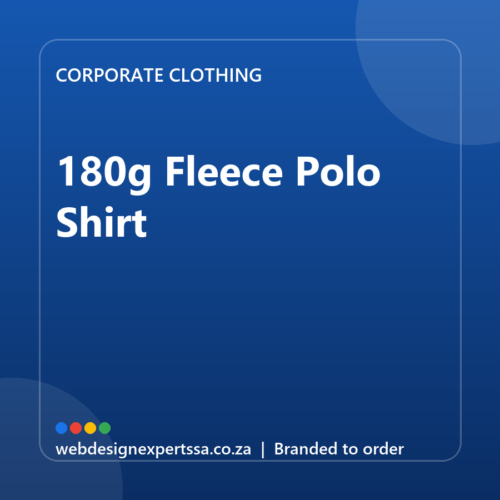 Branded 180g Fleece Polo Shirt — custom corporate clothing with your logo | Web Design Experts SA Branded 180g Fleece Polo Shirt — custom corporate clothing with your logo | Web Design Experts SA