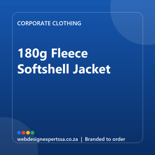 Branded 180g Fleece Softshell Jacket — custom corporate clothing with your logo | Web Design Experts SA Branded 180g Fleece Softshell Jacket — custom corporate clothing with your logo | Web Design Experts SA