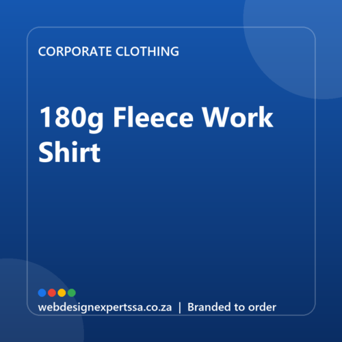 Branded 180g Fleece Work Shirt — custom corporate clothing with your logo | Web Design Experts SA Branded 180g Fleece Work Shirt — custom corporate clothing with your logo | Web Design Experts SA