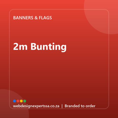 Branded 2m Bunting — custom branded banner with your logo | Web Design Experts SA