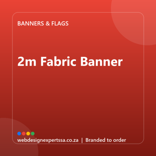 Branded 2m Fabric Banner — custom branded banner with your logo | Web Design Experts SA