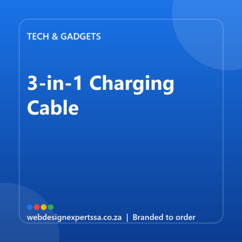 Branded 3-in-1 Charging Cable — custom branded tech gift with your logo | Web Design Experts SA