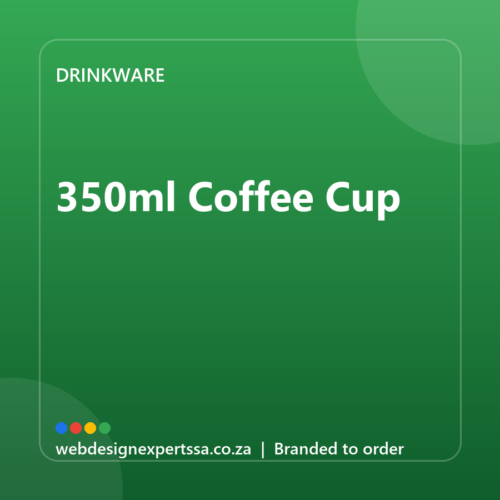 Branded 350ml Coffee Cup — custom branded drinkware with your logo | Web Design Experts SA Branded 350ml Coffee Cup — custom branded drinkware with your logo | Web Design Experts SA