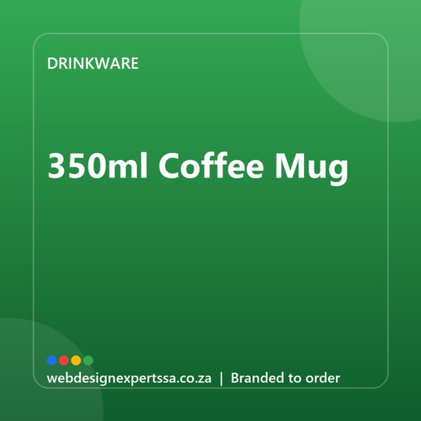 Branded 350ml Coffee Mug — custom branded drinkware with your logo | Web Design Experts SA Branded 350ml Coffee Mug — custom branded drinkware with your logo | Web Design Experts SA
