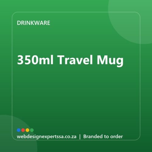 Branded 350ml Travel Mug — custom branded drinkware with your logo | Web Design Experts SA Branded 350ml Travel Mug — custom branded drinkware with your logo | Web Design Experts SA