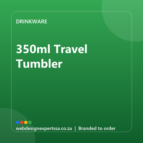 Branded 350ml Travel Tumbler — custom branded drinkware with your logo | Web Design Experts SA Branded 350ml Travel Tumbler — custom branded drinkware with your logo | Web Design Experts SA
