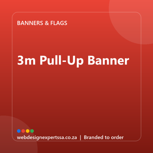 Branded 3m Pull-Up Banner — custom branded banner with your logo | Web Design Experts SA