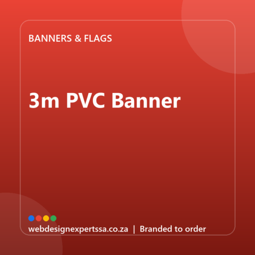 Branded 3m PVC Banner — custom branded banner with your logo | Web Design Experts SA