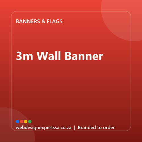 Branded 3m Wall Banner — custom branded banner with your logo | Web Design Experts SA