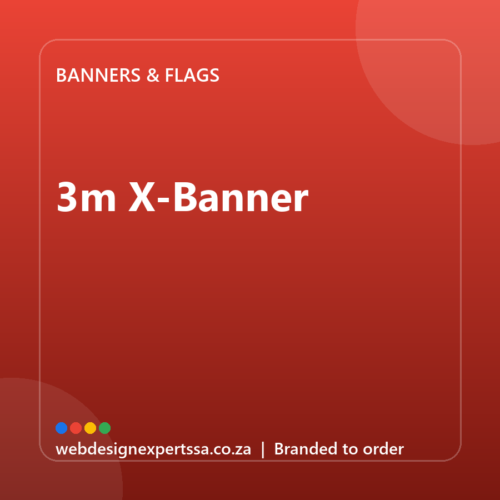Branded 3m X-Banner — custom branded banner with your logo | Web Design Experts SA