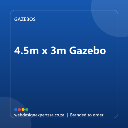 Branded 4.5m x 3m Gazebo — custom branded gazebo with your logo | Web Design Experts SA Branded 4.5m x 3m Gazebo — custom branded gazebo with your logo | Web Design Experts SA