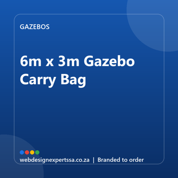 Branded 6m x 3m Gazebo Carry Bag — custom branded gazebo with your logo | Web Design Experts SA