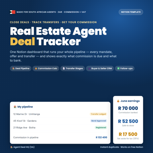 Real Estate Agent Deal Tracker Sa