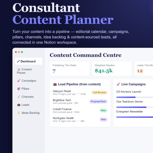 Consultant Content Planner