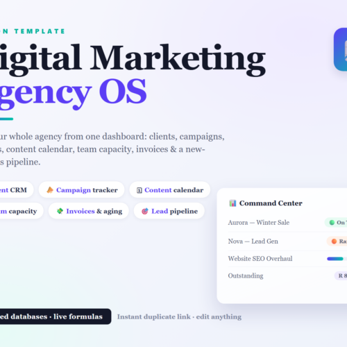 Digital Marketing Agency OS Notion Template