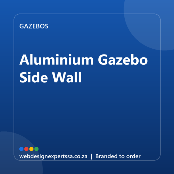 Branded Aluminium Gazebo Side Wall — custom branded gazebo with your logo | Web Design Experts SA Branded Aluminium Gazebo Side Wall — custom branded gazebo with your logo | Web Design Experts SA