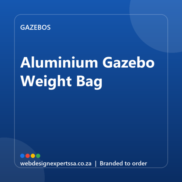 Branded Aluminium Gazebo Weight Bag — custom branded gazebo with your logo | Web Design Experts SA Branded Aluminium Gazebo Weight Bag — custom branded gazebo with your logo | Web Design Experts SA