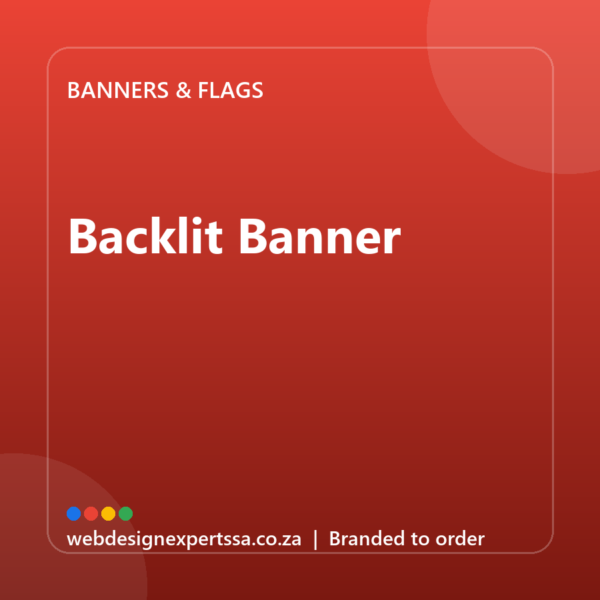 Branded Backlit Banner — custom branded banner with your logo | Web Design Experts SA Branded Backlit Banner — custom branded banner with your logo | Web Design Experts SA