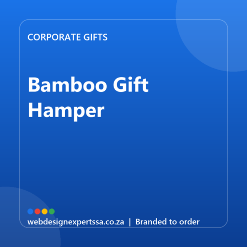 Branded Bamboo Gift Hamper — custom corporate gift with your logo | Web Design Experts SA