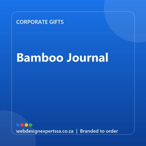 Branded Bamboo Journal — custom corporate gift with your logo | Web Design Experts SA