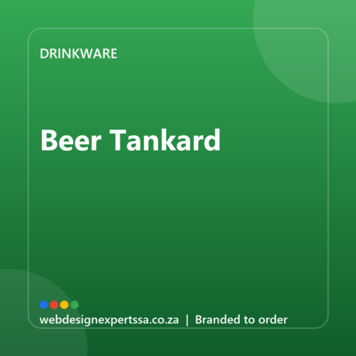Branded Beer Tankard — custom branded drinkware with your logo | Web Design Experts SA