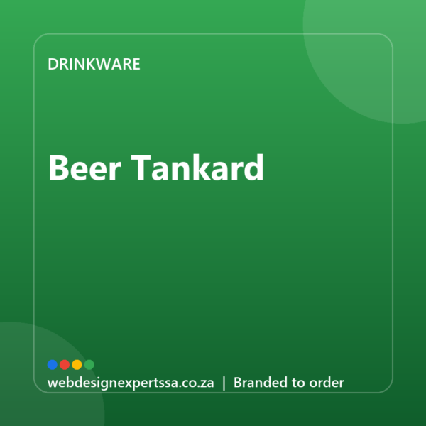 Branded Beer Tankard — custom branded drinkware with your logo | Web Design Experts SA Branded Beer Tankard — custom branded drinkware with your logo | Web Design Experts SA