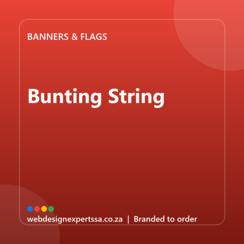Branded Bunting String — custom branded banner with your logo | Web Design Experts SA