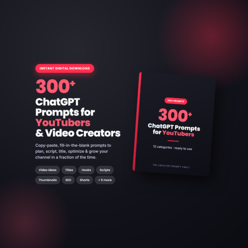 chatgpt-youtubers-hero 300+ ChatGPT Prompts for YouTubers & Video Creators