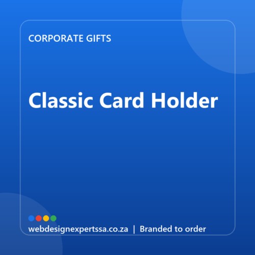Branded Classic Card Holder — custom corporate gift with your logo | Web Design Experts SA