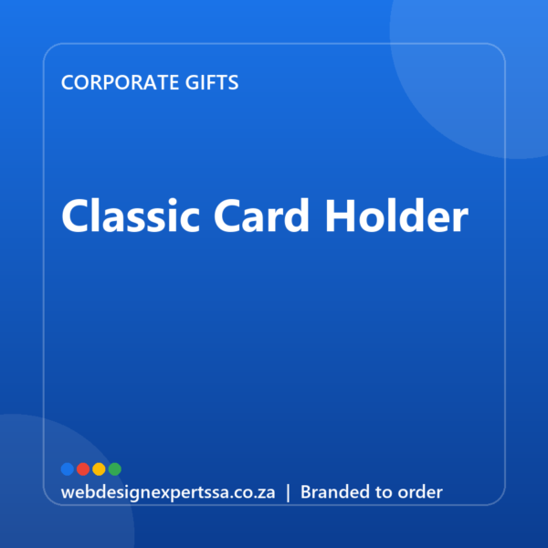 Branded Classic Card Holder — custom corporate gift with your logo | Web Design Experts SA Branded Classic Card Holder — custom corporate gift with your logo | Web Design Experts SA