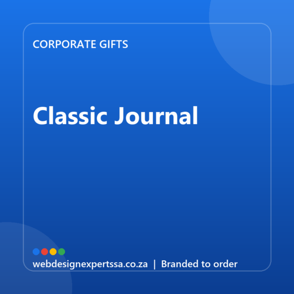 Branded Classic Journal — custom corporate gift with your logo | Web Design Experts SA Branded Classic Journal — custom corporate gift with your logo | Web Design Experts SA