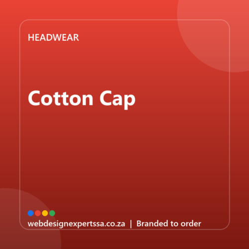 Branded Cotton Cap — custom branded cap with your logo | Web Design Experts SA