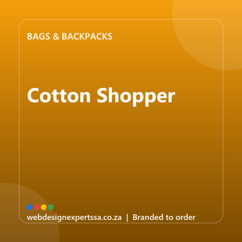 Branded Cotton Shopper — custom branded bag with your logo | Web Design Experts SA Branded Cotton Shopper — custom branded bag with your logo | Web Design Experts SA