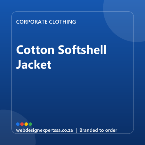 Branded Cotton Softshell Jacket — custom corporate clothing with your logo | Web Design Experts SA Branded Cotton Softshell Jacket — custom corporate clothing with your logo | Web Design Experts SA