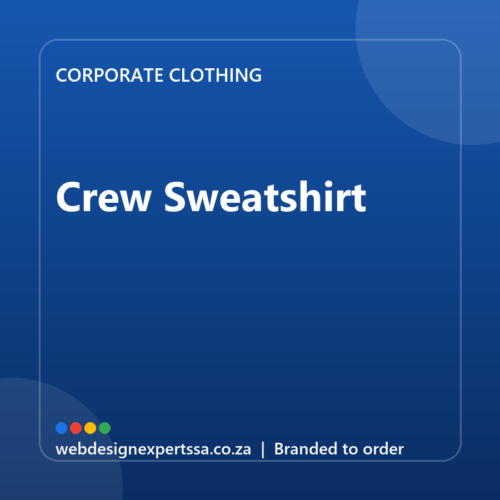 Branded Crew Sweatshirt — custom corporate clothing with your logo | Web Design Experts SA Branded Crew Sweatshirt — custom corporate clothing with your logo | Web Design Experts SA