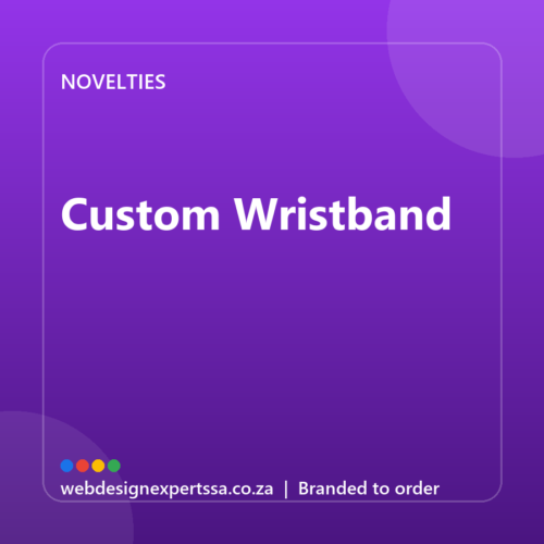 Branded Custom Wristband — custom promotional gift with your logo | Web Design Experts SA