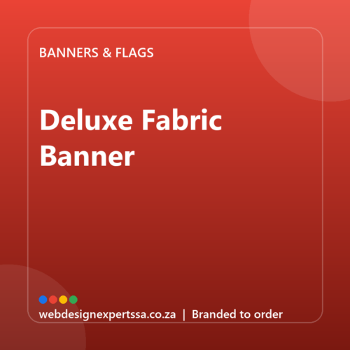 Branded Deluxe Fabric Banner — custom branded banner with your logo | Web Design Experts SA