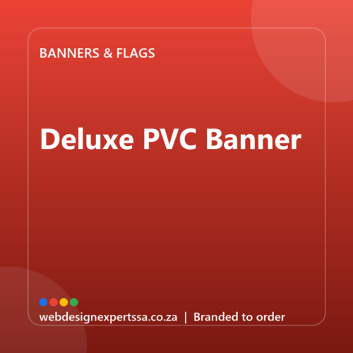 Branded Deluxe PVC Banner — custom branded banner with your logo | Web Design Experts SA