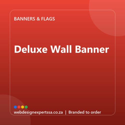 Branded Deluxe Wall Banner — custom branded banner with your logo | Web Design Experts SA