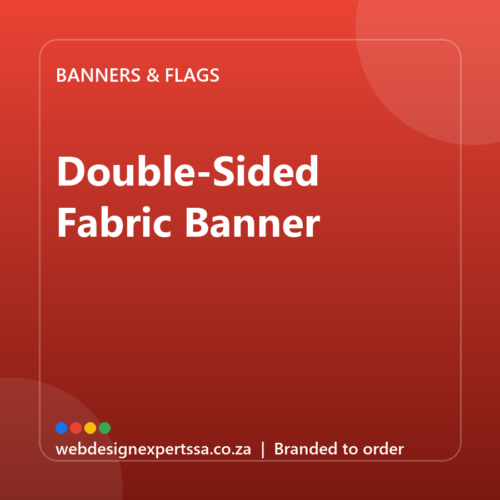 Branded Double-Sided Fabric Banner — custom branded banner with your logo | Web Design Experts SA