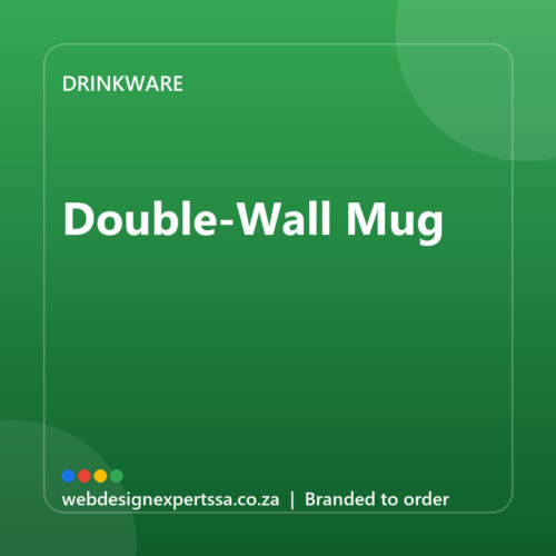 Branded Double-Wall Mug — custom branded drinkware with your logo | Web Design Experts SA Branded Double-Wall Mug — custom branded drinkware with your logo | Web Design Experts SA
