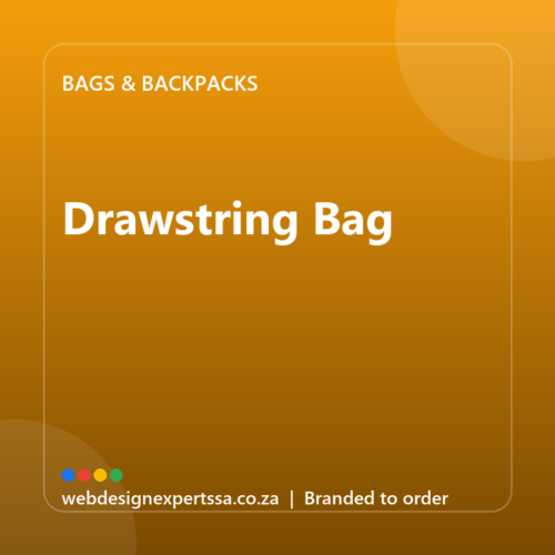 Branded Drawstring Bag — custom branded bag with your logo | Web Design Experts SA Branded Drawstring Bag — custom branded bag with your logo | Web Design Experts SA