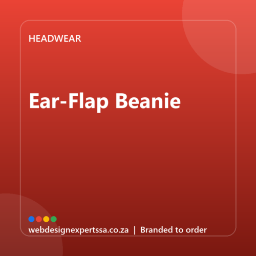 Branded Ear-Flap Beanie — custom branded cap with your logo | Web Design Experts SA Branded Ear-Flap Beanie — custom branded cap with your logo | Web Design Experts SA
