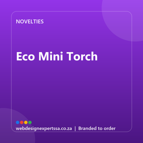 Branded Eco Mini Torch — custom promotional gift with your logo | Web Design Experts SA Branded Eco Mini Torch — custom promotional gift with your logo | Web Design Experts SA